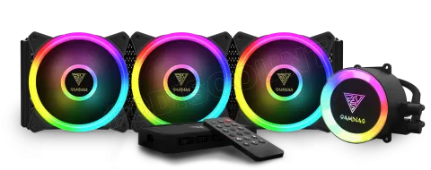 Photo de Kit Watercooling AIO Gamdias Chione P2-360R aRGB (Noir)