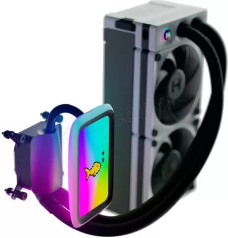 Photo de Kit Watercooling AIO Hyte Thicc Q60 - 240mm (Noir/Blanc)