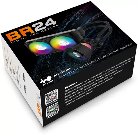 Photo de Kit Watercooling AIO InWin BR RGB - 240mm (Noir)