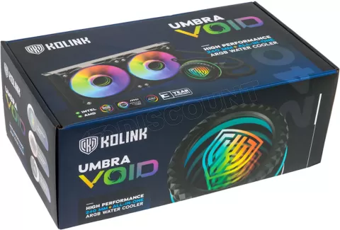 Photo de Kit Watercooling AIO Kolink Umbra Void RGB - 240mm (Noir)