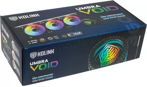 Photo de Kit Watercooling AIO Kolink Umbra Void RGB - 360mm (Noir)