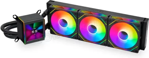 Photo de Kit Watercooling AIO Lian Li Galahad II LCD SL-Infinity RGB - 360mm (Noir)