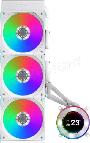 Photo de Kit Watercooling AIO Lian Li HydroShift II LCD-C CL Wireless RGB - 360mm (Blanc)