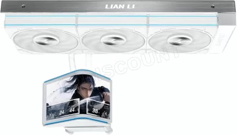 Photo de Kit Watercooling AIO Lian Li HydroShift II OLED P28 RGB - 360mm (Blanc)