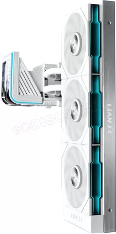 Photo de Kit Watercooling AIO Lian Li HydroShift II OLED TL RGB - 360mm (Blanc)