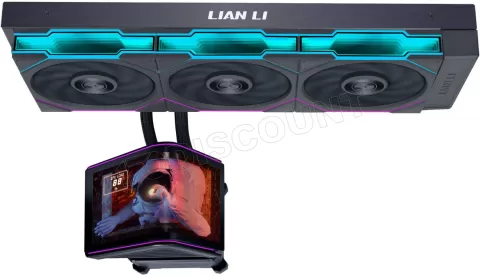 Photo de Kit Watercooling AIO Lian Li HydroShift II OLED TL RGB - 360mm (Noir)