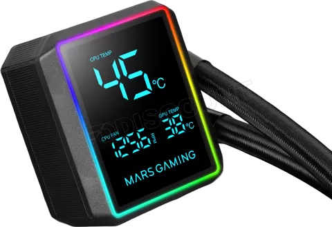 Photo de Kit Watercooling AIO Mars Gaming ML-LCDPro RGB - 360mm (Noir)