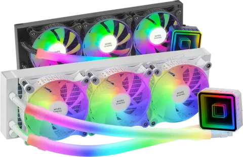 Photo de Kit Watercooling AIO Mars Gaming ML-Ultra RGB - 360mm (Blanc)