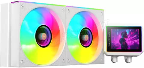Photo de Kit Watercooling AIO Mars Gaming ML-Vision II RGB - 240mm (Blanc)
