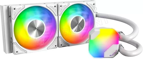 Photo de Kit Watercooling AIO Montech HyperFlow RGB - 240mm (Blanc)