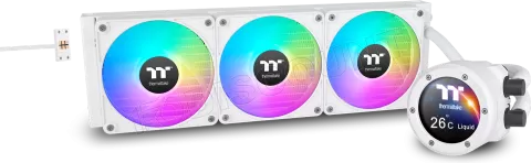 Photo de Kit Watercooling AIO Thermaltake TH V2 Ultra EX RGB - 360mm (Blanc)