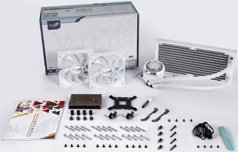 Photo de Kit Watercooling AIO Valkyrie Jarn RGB - 240mm (Blanc)