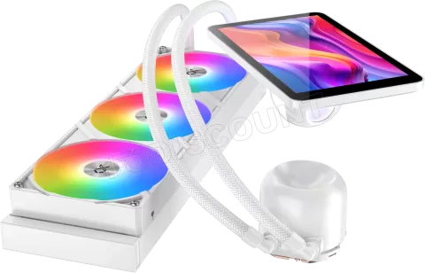 Photo de Kit Watercooling AIO Xigmatek Connect Pro RGB - 360mm (Blanc)