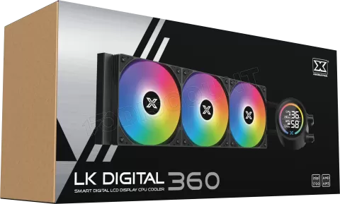 Photo de Kit Watercooling AIO Xigmatek Liquid Killer Digital RGB - 360mm (Noir)