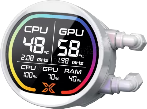 Photo de Kit Watercooling AIO Xigmatek Liquid Killer Pro Digital RGB - 360mm (Blanc)