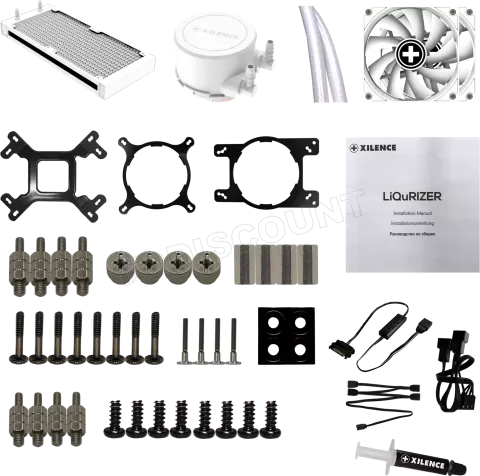Photo de Kit Watercooling AIO Xilence LiQuRizer LQ240 ARGB 240mm (Blanc)