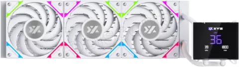 Photo de Kit Watercooling AIO XYZ Hydrotemp RGB - 360mm (Blanc)