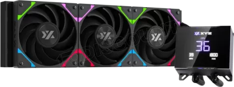 Photo de Kit Watercooling AIO XYZ Hydrotemp RGB - 360mm (Noir)