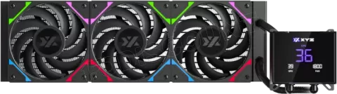 Photo de Kit Watercooling AIO XYZ Hydrotemp RGB - 360mm (Noir)