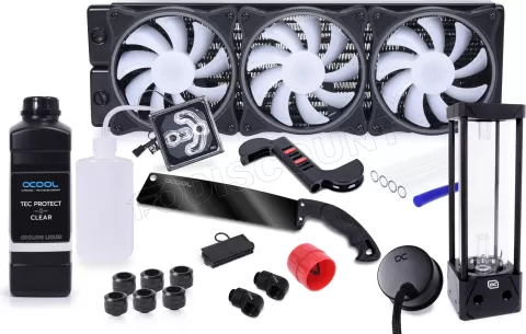 Photo de Kit Watercooling Alphacool Core Hurrican XT45 - 360mm (Noir)