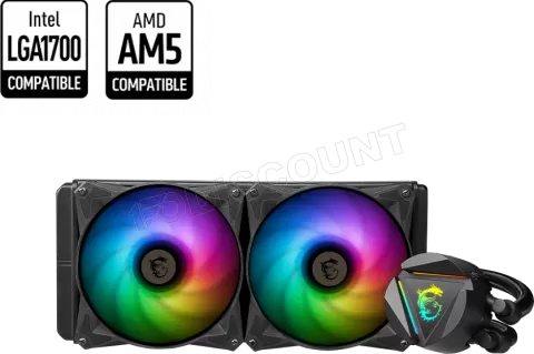 Photo de Kit Watercooling MSI Mag CoreLiquid R V2 RGB - 280mm (Noir)