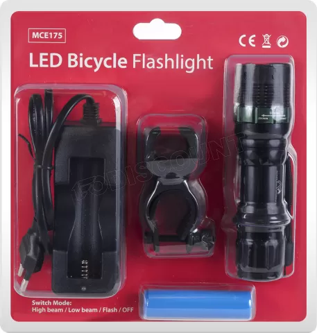 Photo de Lampe torche pour vélo Maclean MCE175 200lm