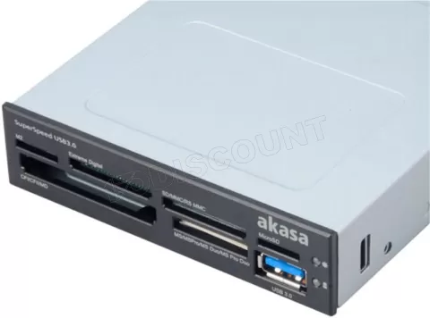 Photo de Lecteur de Cartes Akasa AK-ICR-14 + 1 port USB (Noir)