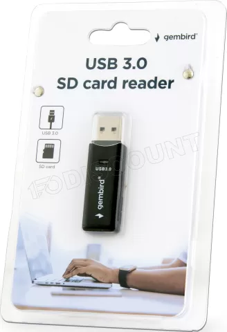 Photo de Lecteur de Cartes externe Gembird USB 3.0 (Noir)