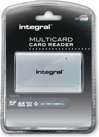 Photo de Lecteur de Cartes externe USB 2.0 Integral (Gris) (Bulk)