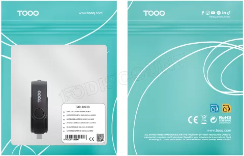 Photo de Lecteur de Cartes externe USB-A/C 3.0 TooQ TQR-3003B (Noir)