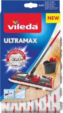 Photo de Lingettes Microfibre recharge Balai à Plat Vileda Ultra Max