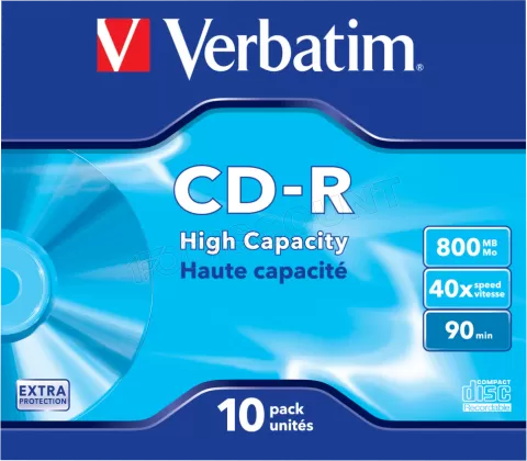 Photo de Lot de 10 CD-R Verbatim High Capacity - 800Mo