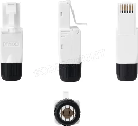 Photo de Lot de 10 connecteurs RJ45 Nanocable UTP catégorie 6A (Blanc)