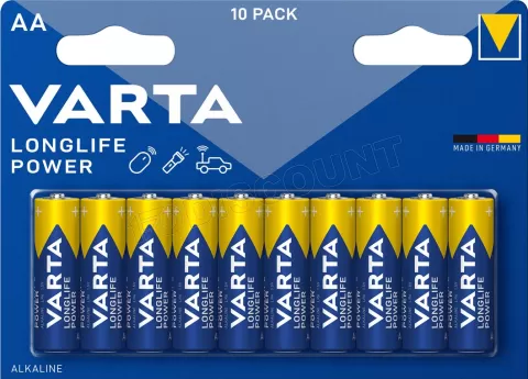Photo de Lot de 10 piles Alcaline Varta Longlife Power type AA (LR6) 1,5V