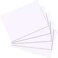 Photo de Lot de 100 Fiches Bristol Herlitz 10621308 A5 (Blanc)