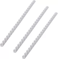 Photo de Lot de 100 Peignes à relier plastiques Fellowes Format A4 0,8 cm (Blanc)