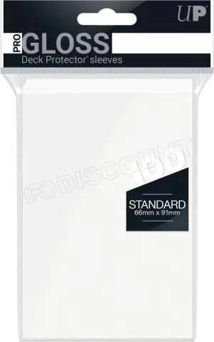 Photo de Lot de 100 Sleeves Ultra Pro Pro-Gloss Format Standard 66x91mm (Blanc)