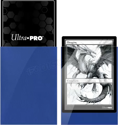 Photo de Lot de 100 Sleeves Ultra Pro Pro-Gloss Format Standard 66x91mm (Bleu)