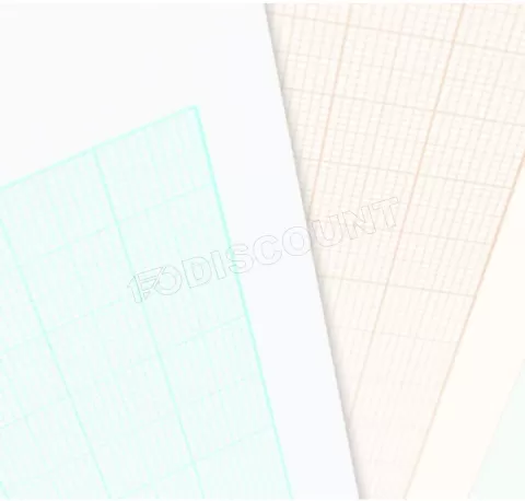 Photo de Lot de 15 feuilles de papier vélin millimétré Canson 90g/m² A4 (Blanc/Bleu)