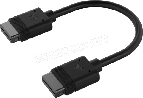 Photo de Lot de 2 Câbles de connexion Corsair iCue Link 10cm (Noir)