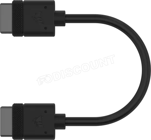 Photo de Lot de 2 Câbles de connexion Corsair iCue Link 10cm (Noir)