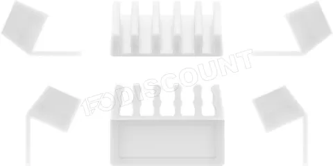 Photo de Lot de 2 Guides pour 5x câbles Goobay (Blanc)