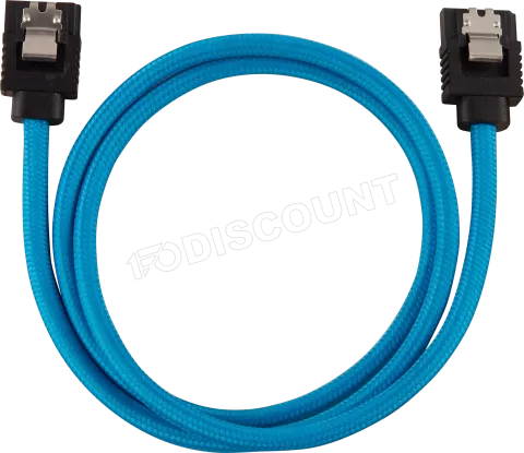 Photo de Lot de 2 Nappes S-ATA Corsair Premium droit 60cm (Bleu)