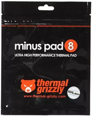 Photo de Lot de 2 Pads Thermiques Thermal Grizzly Minus Pad 8 120x20x1mm (Rose)