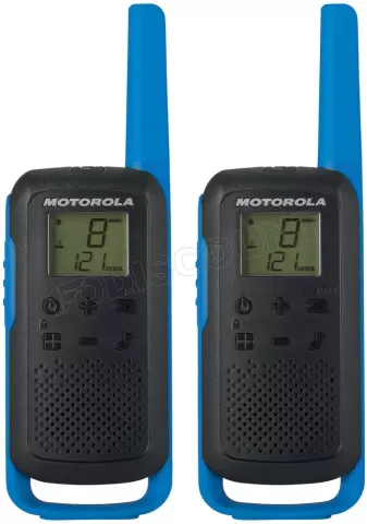 Photo de Lot de 2 Talkie Walkie Motorola T62 (Noir/Bleu)