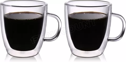 Photo de Lot de 2 tasses à café double paroi Faubourg Rome 12cl (Transparent)