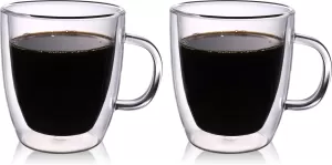 Photo de Lot de 2 tasses à café double paroi Faubourg Rome 12cl (Transparent)