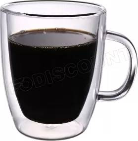 Photo de Lot de 2 tasses à café double paroi Faubourg Rome 12cl (Transparent)
