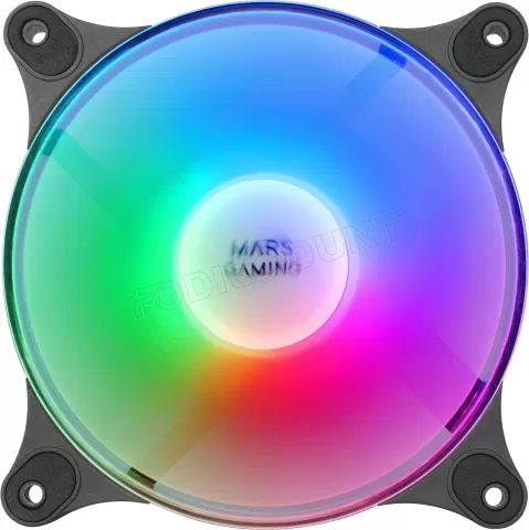 Photo de Lot de 2 Ventilateurs boitier Mars Gaming MF-Duo RGB - 12cm (Noir)