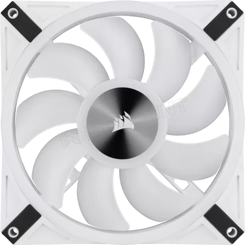 Photo de Lot de 2 Ventilateurs de boitier Corsair iCue QL140 RGB - 14cm (Blanc)